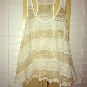 Cute white and gold tank