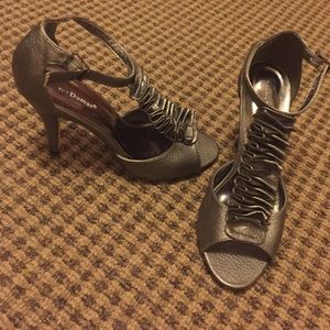 Elegant Pewter Heels