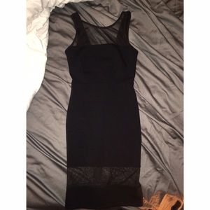 LULU*S SEXY BLACK SHEER BODYCON DRESS