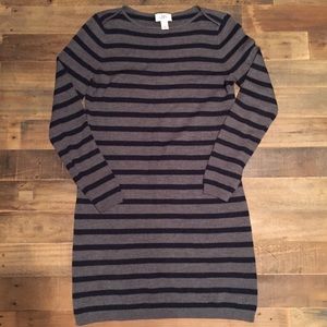 LOFT Striped Sweater Dress