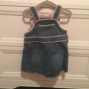 Baby girl Jean overall skirt
