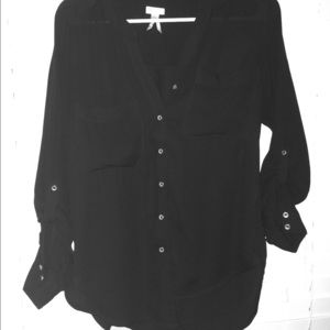 Black eloquent work blouse
