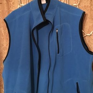 Men's blue fleece vest