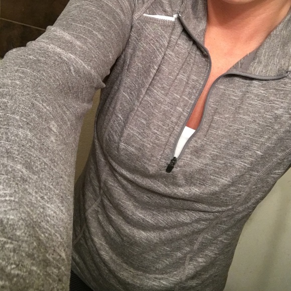Grey half zip