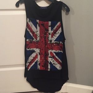 Studded British flag tank