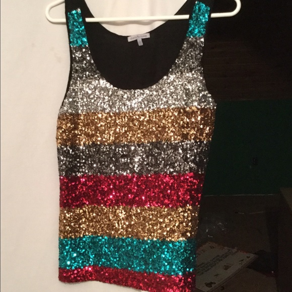 Charlotte Russe sequin tank size large