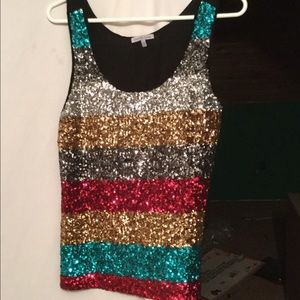 Charlotte Russe sequin tank size large