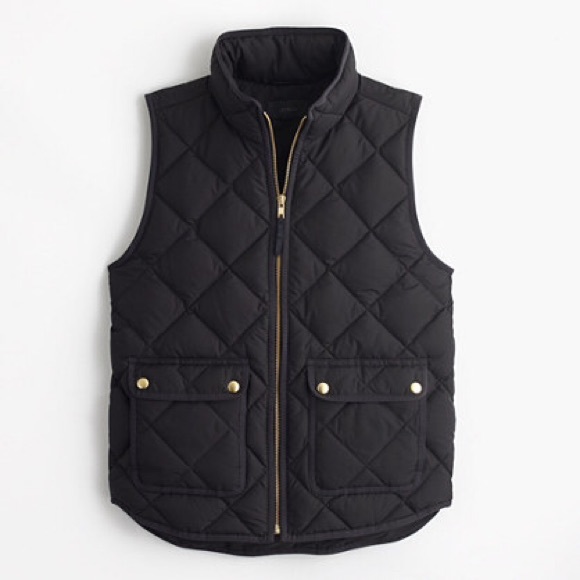 SOLD NWT J Crew Excursion Down Vest Black XXS