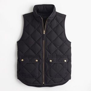 SOLD NWT J Crew Excursion Down Vest Black XXS