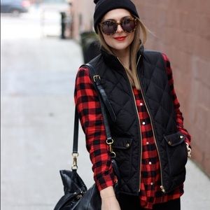SOLD NWT J Crew Excursion Down Vest Black PXS
