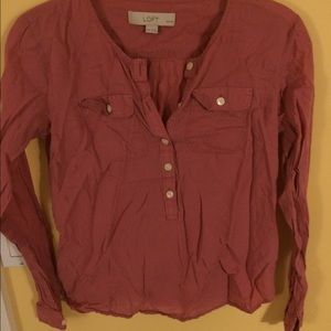 LOFT casual pink top