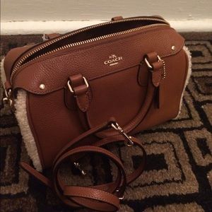 NWT Coach brown and cream purse