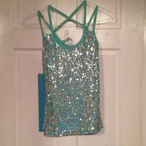 Sequined tank