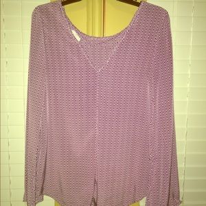 Long sleeve purple top, size medium