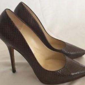 Jimmy Choo Brown Snakeskin Pumps