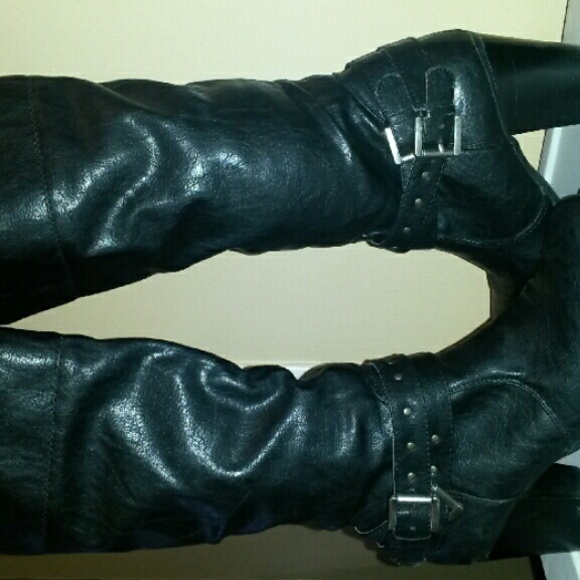 Womens black dress boots