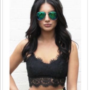 EVERYTHING must go sale!! Lace black cropped Cami