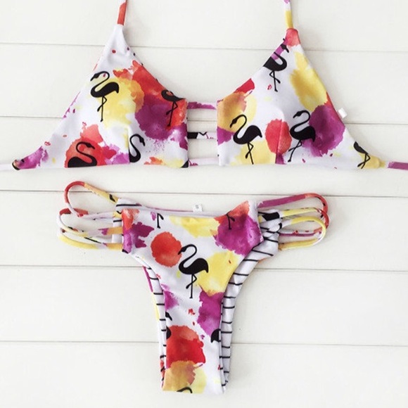 Brazilian Halter Bikini Set - Reversible