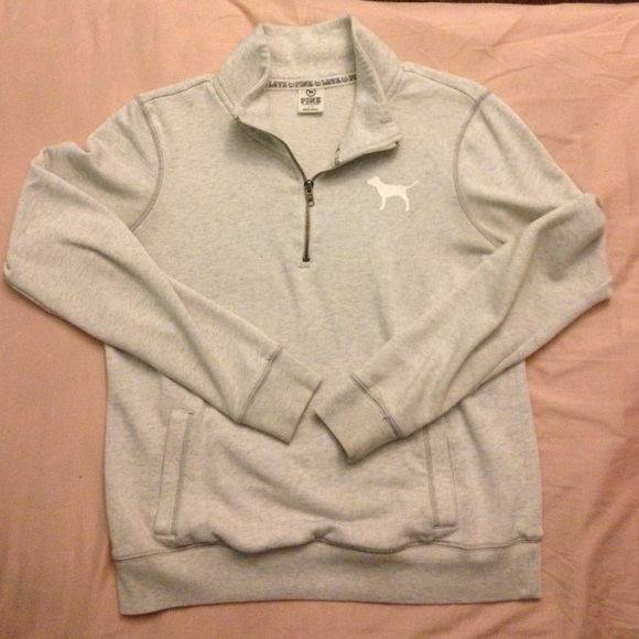 Pink Victoria Secret Boyfriend quarter zip