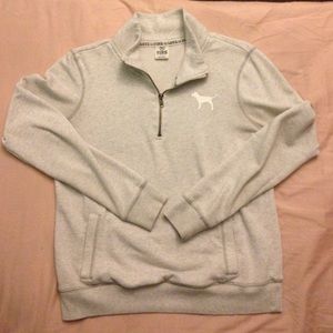Pink Victoria Secret Boyfriend quarter zip