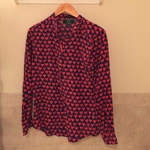 ❤PRICE DROP Heart detailed blouse! ❤️