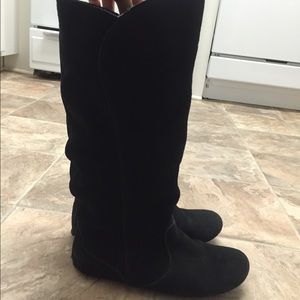 Sam & Libby Black Suede Tall Boots
