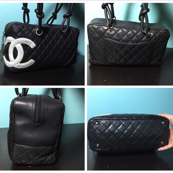 $360 on Mer Chanel Black Quilted Cambon Bowler