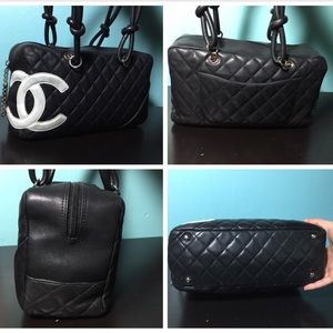 $360 on Mer Chanel Black Quilted Cambon Bowler