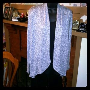 Emi & Joe Blk Grey Tweed Blk Cardi Tank sz Small