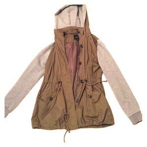 Forest green casual trench coat