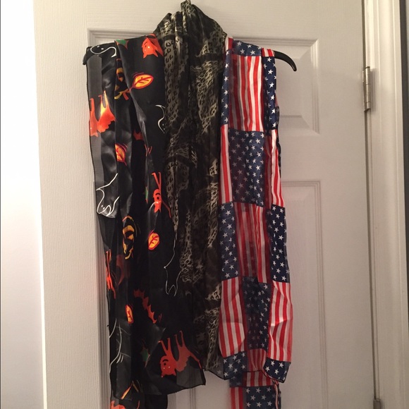 Fashion Chiffon and Silk Scarf Bundle