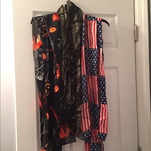 Fashion Chiffon and Silk Scarf Bundle