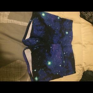 PINK galaxy yoga shorts