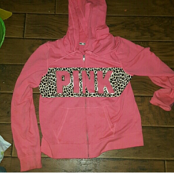 Htf Vs leopard print hoodie and crop pants