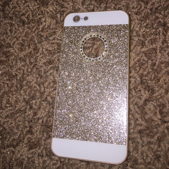 iPhone 6 gold sparkle case