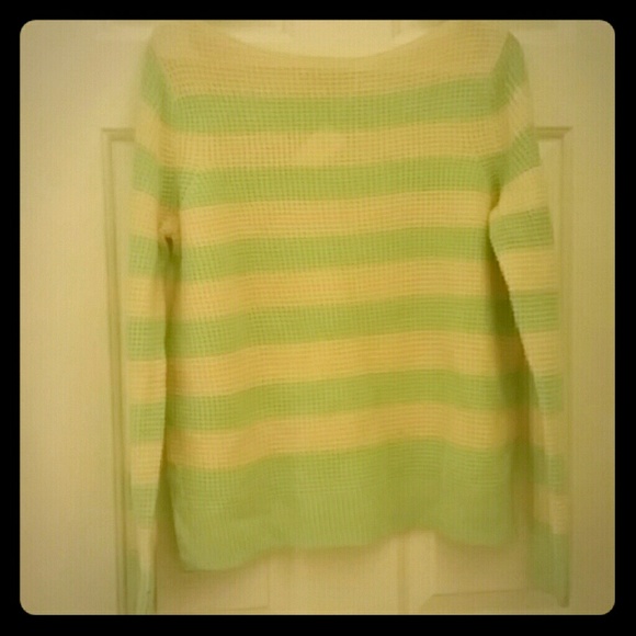 Mint Green Stripe Sweater M