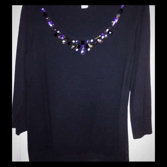 Cold water Creek Sweater with beautiful beading