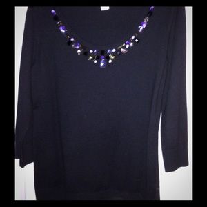 Cold water Creek Sweater with beautiful beading