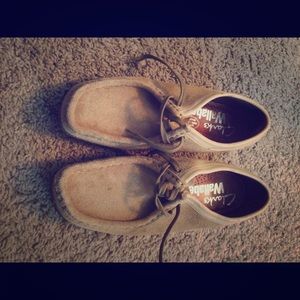 Women's Clark's wallabees TAN COLORED