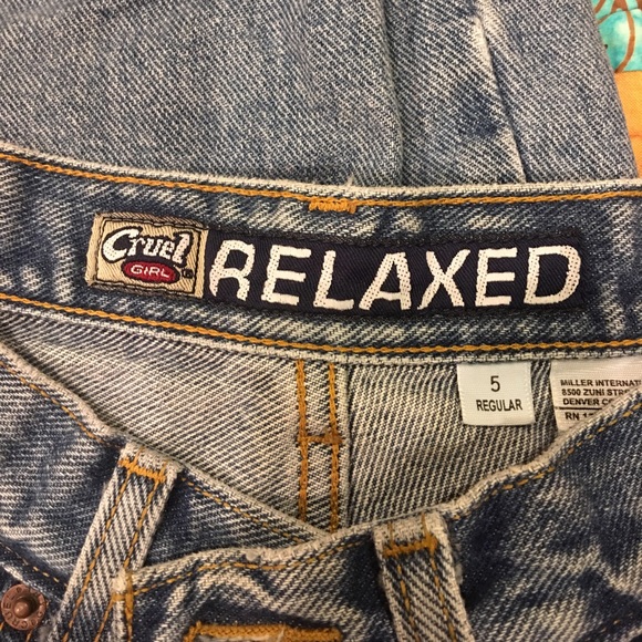 Cruel Girl Relaxed fit denim jeans -size 5 Regular - Picture 3 of 4