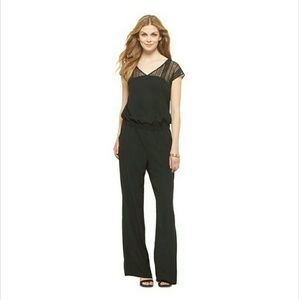 Sz XL Short Sleeve Black Jumpsuit