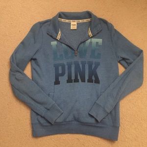 VS Pink Half-Zip Sweater