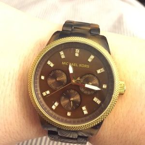 Michael Kors tortoise shell watch