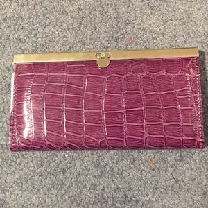 Purple Printed Clutch