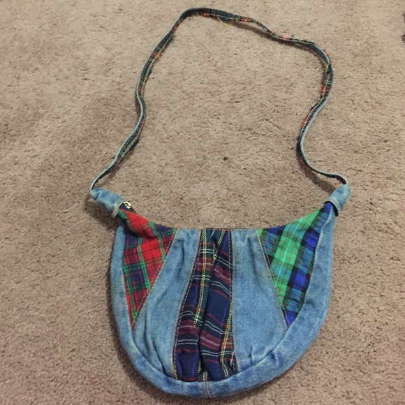 Plaid and Jean purse