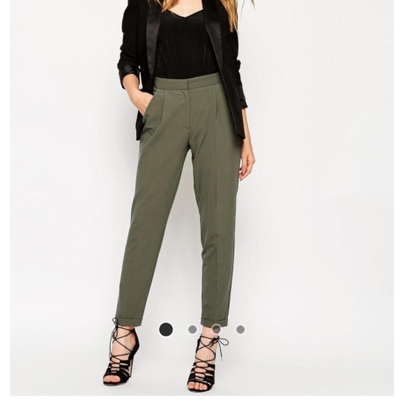 🌟HP🌟💫 NWT ASOS Peg Pants in Dusty Khaki Size 2