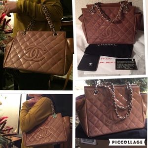 Chanel quilted patent leather