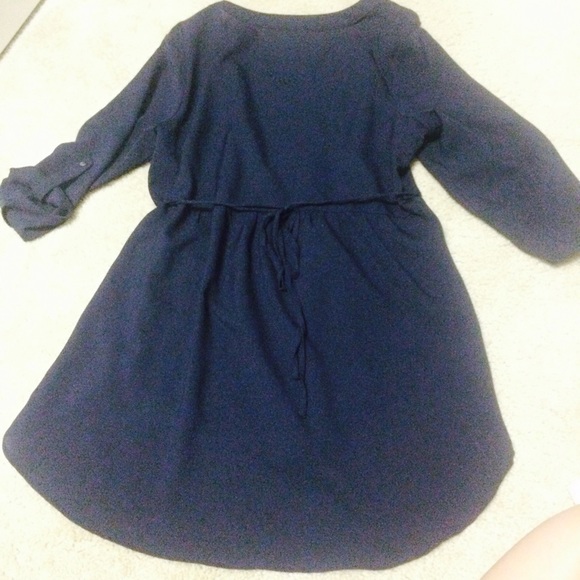 Navy Ruffle Tunic - Picture 3 of 3