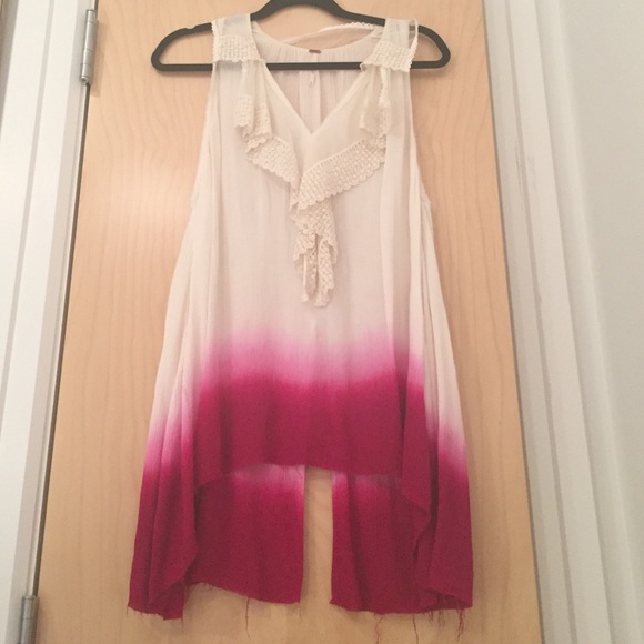 Free people lace ombré tank