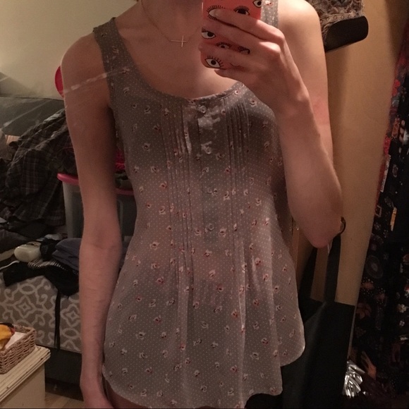 Floral print chiffon tank top - Picture 4 of 4